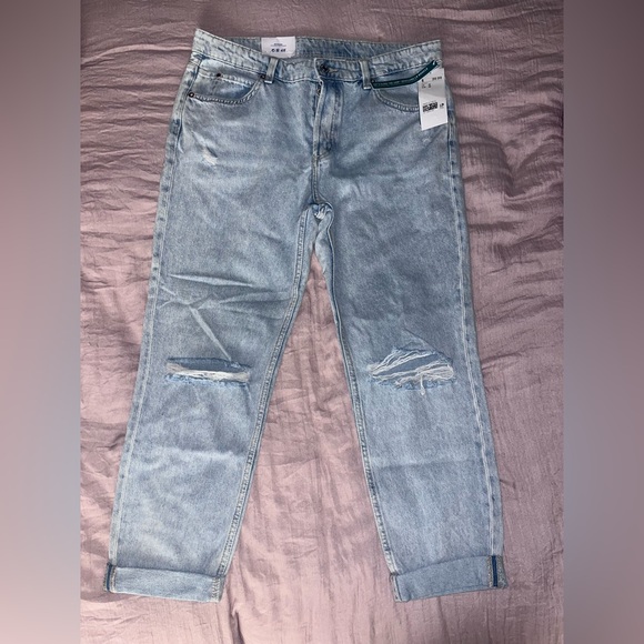 H&M Denim - Light Blue Distressed Jeans